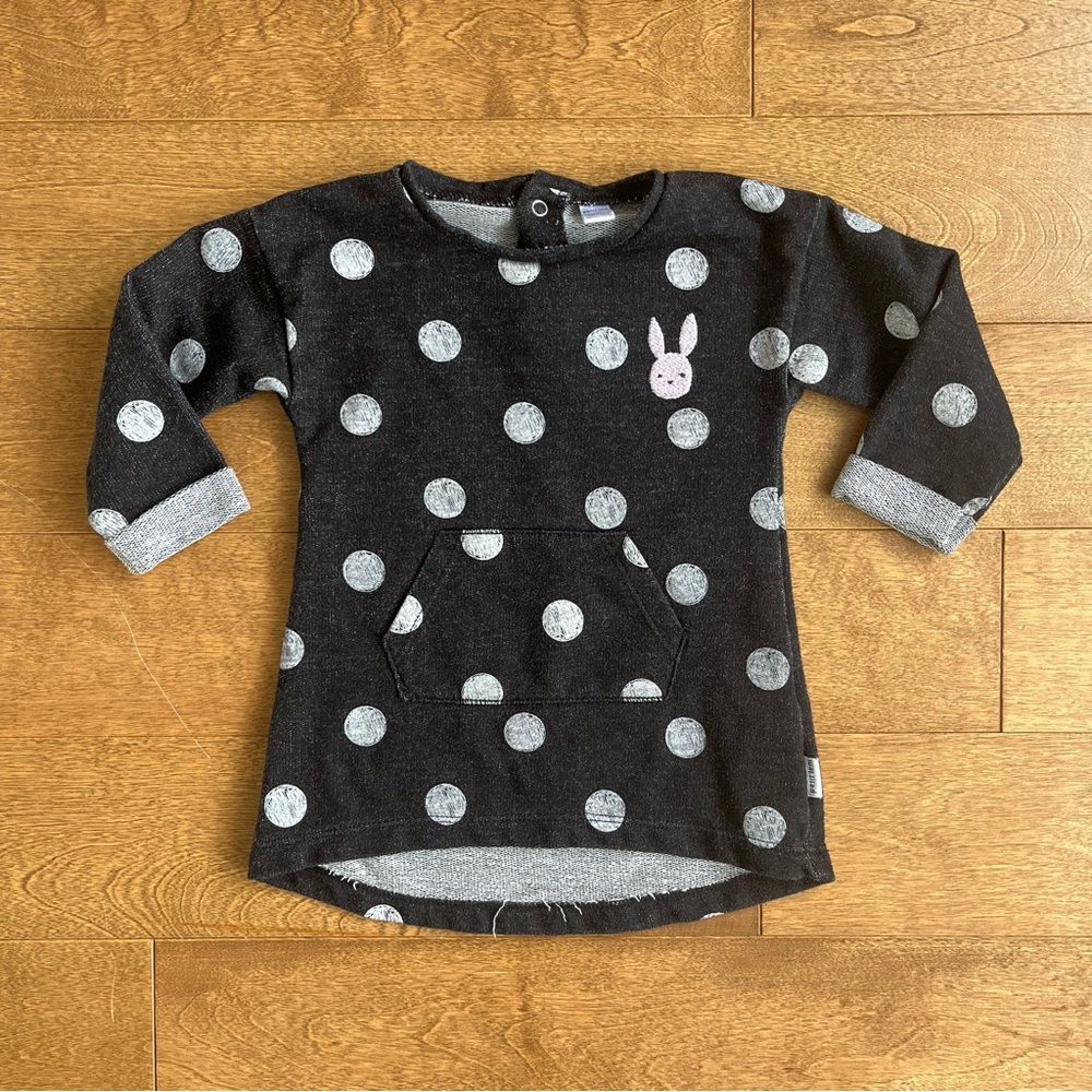 3/$10 PETIT LEM Baby girl sweater dress 12m
